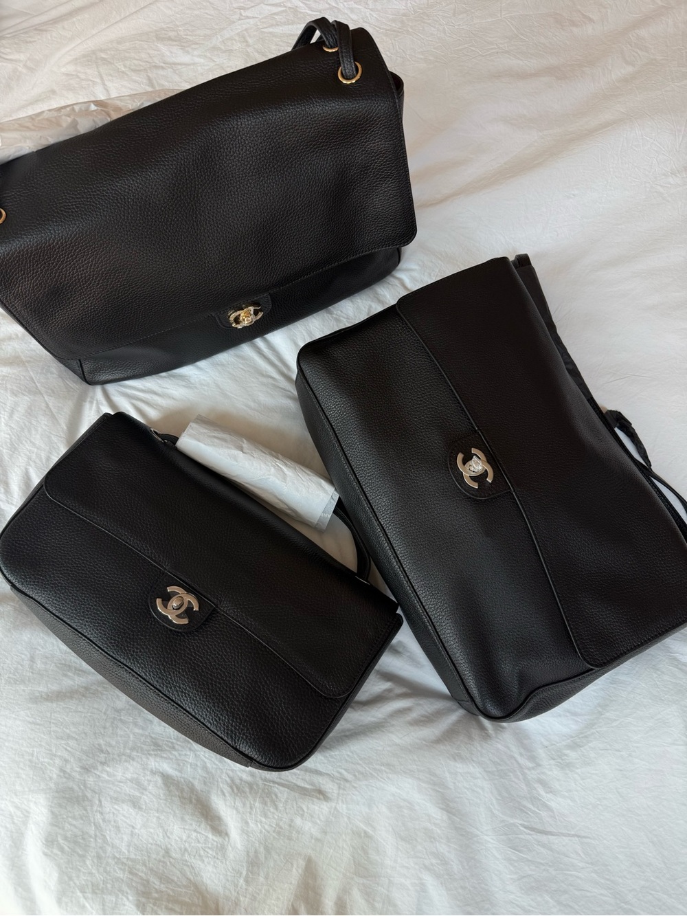 Chanel Grained Calfskin Souplissimo Maxi Flap black 38.5cm